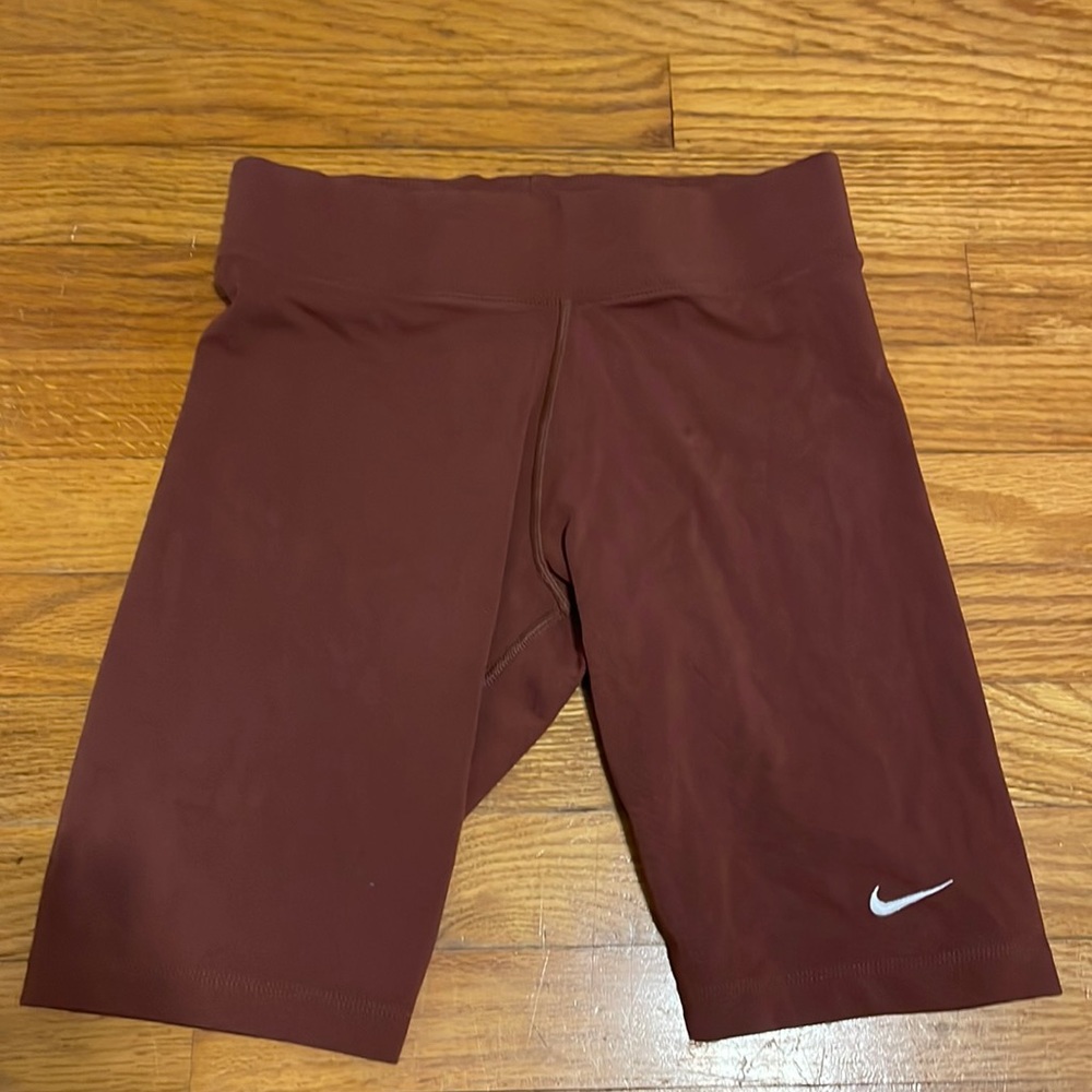 Brown Nike biker shorts